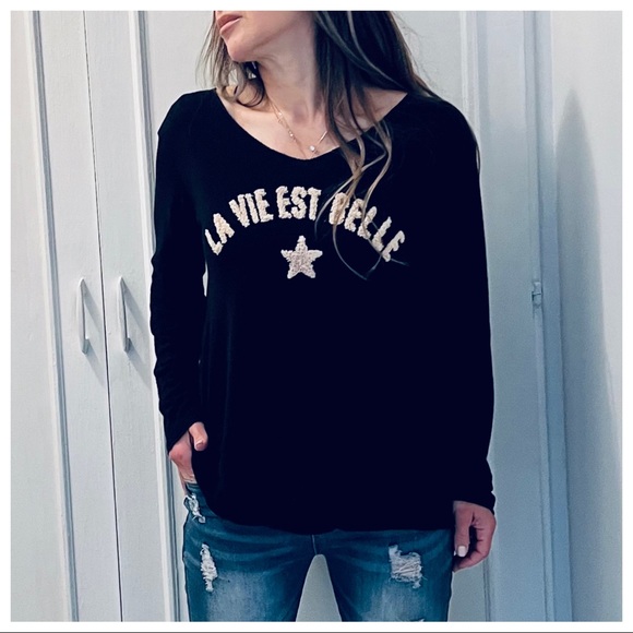 La Vie Est Belle Paris Soft Viscose Knit Sweater - Picture 8 of 8